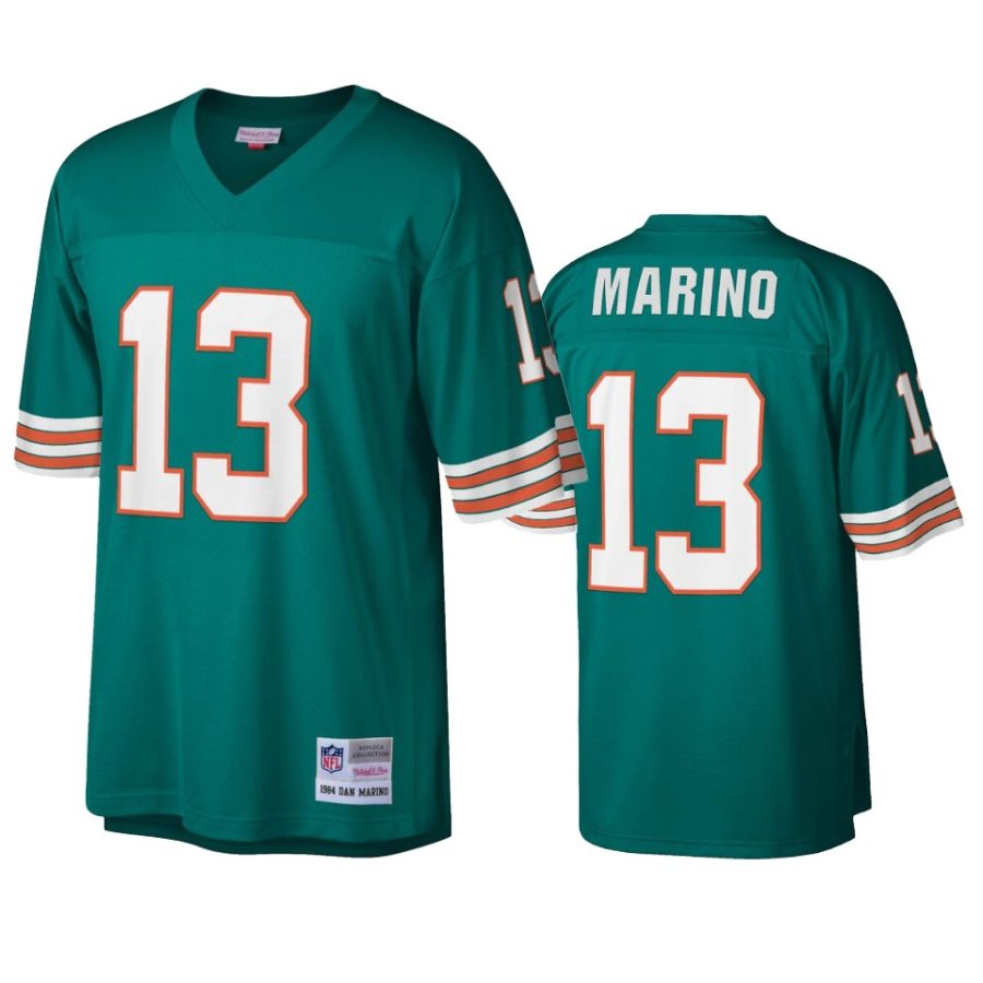 mens dolphins dan marino aqua legacy replica jersey