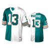 mens dolphins dan marino aqua white retired player split jersey