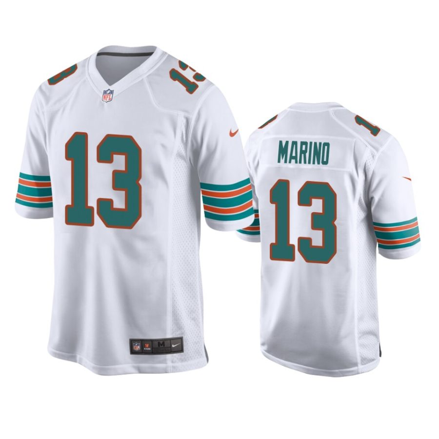 mens dolphins dan marino white alternate game game jersey