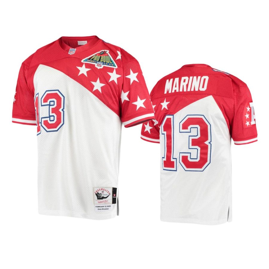 mens dolphins dan marino white red 1994 pro bowl jersey