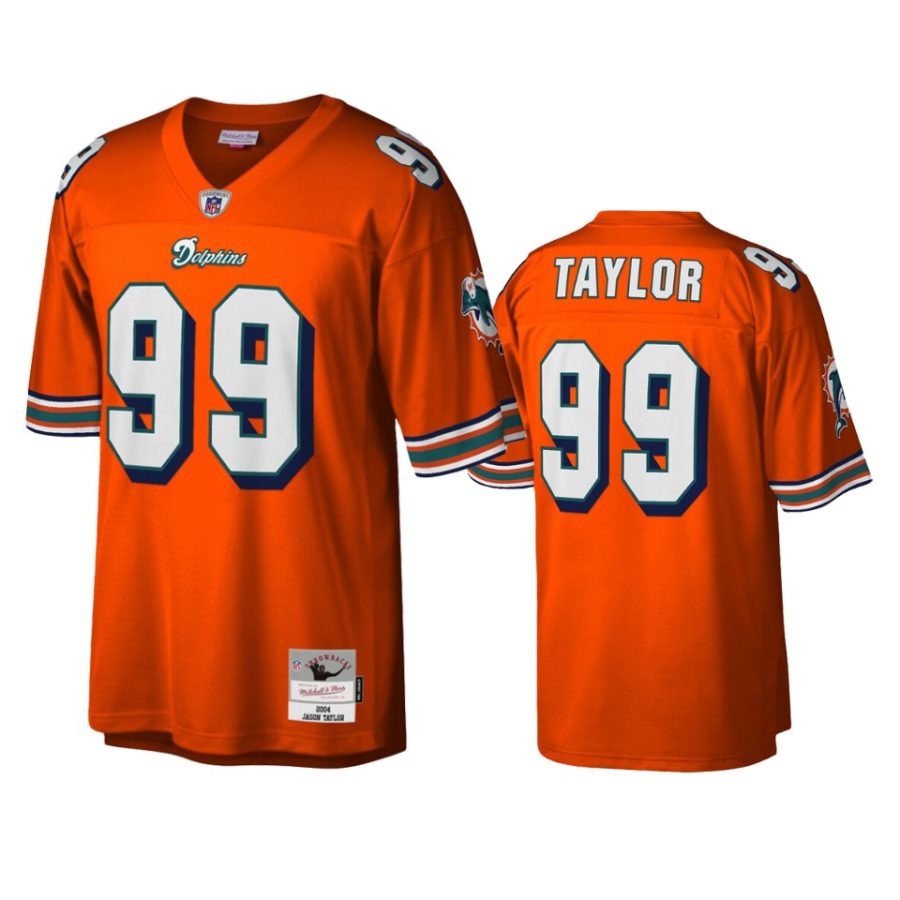 mens dolphins jason taylor orange legacy replica jersey