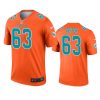 mens dolphins michael deiter orange inverted legend jersey