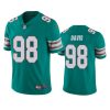 mens dolphins raekwon davis aqua alternate vapor limited jersey