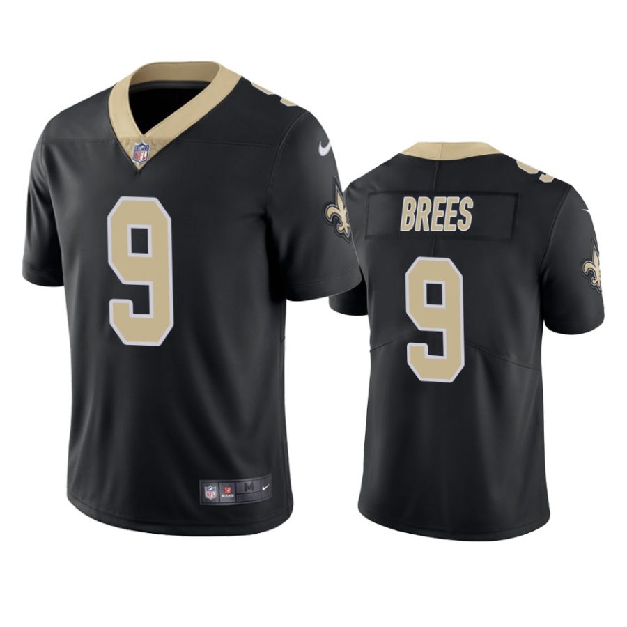 mens drew brees saints black vapor jersey