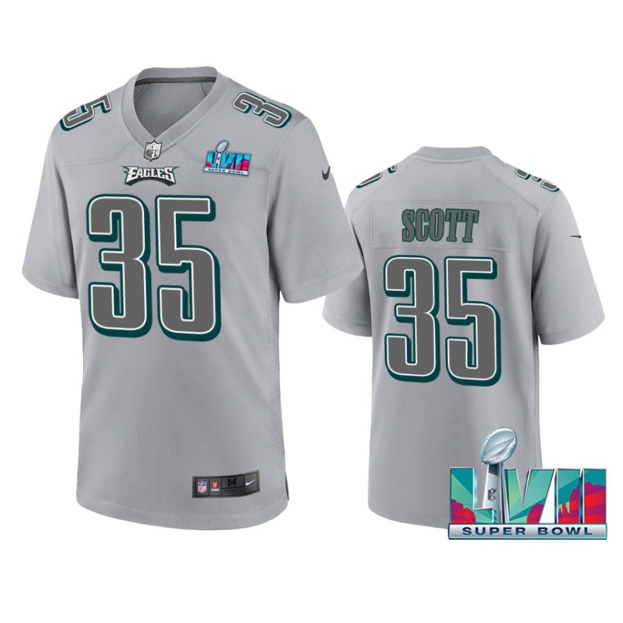 mens eagles boston scott gray super bowl lvii atmosphere jersey