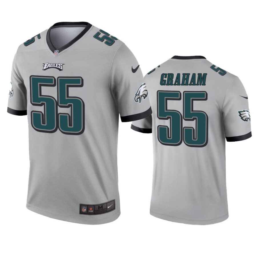 mens eagles brandon graham silver inverted legend jersey