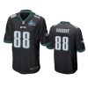 mens eagles dallas goedert black super bowl lvii game jersey