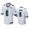 mens eagles devonta smith white super bowl lvii game jersey