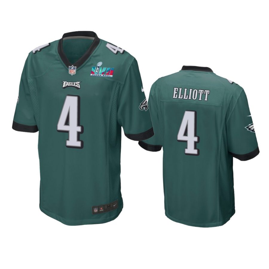 mens eagles jake elliott midnight green super bowl lvii game jersey