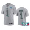 mens eagles jalen hurts gray super bowl lvii atmosphere jersey