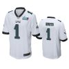 mens eagles jalen hurts white super bowl lvii game jersey