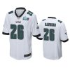 mens eagles miles sanders white super bowl lvii game jersey