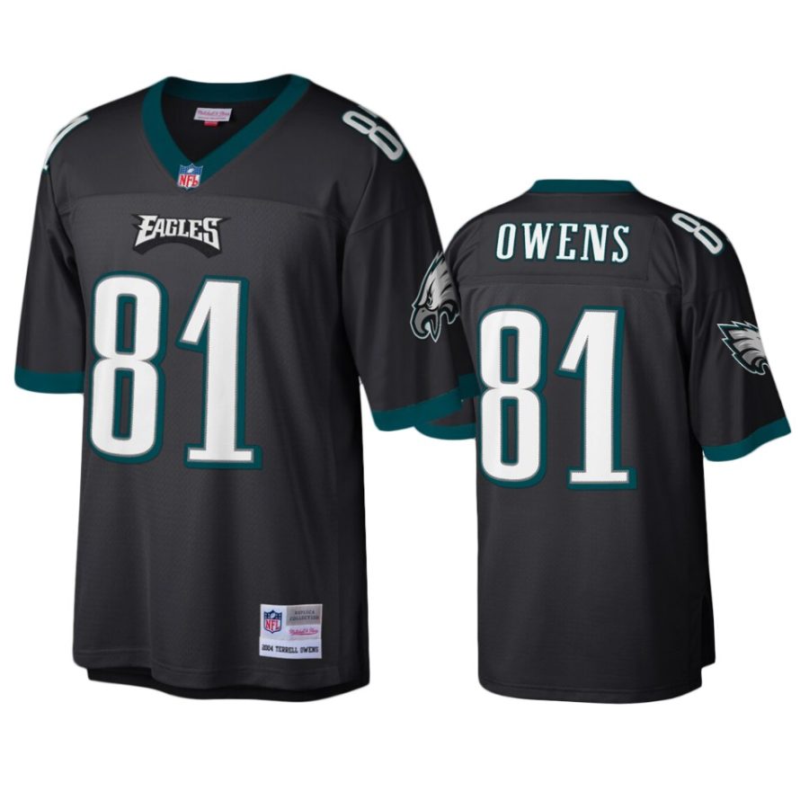 mens eagles terrell owens black legacy replica jersey