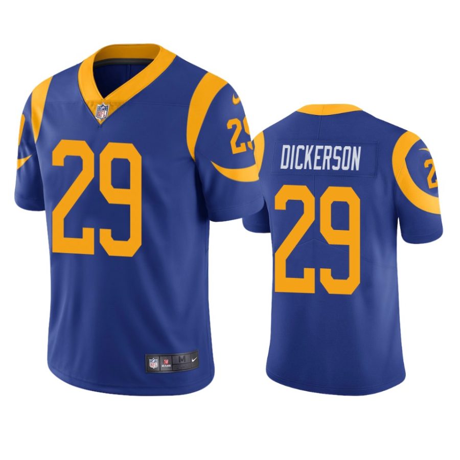 mens eric dickerson rams royal vapor jersey