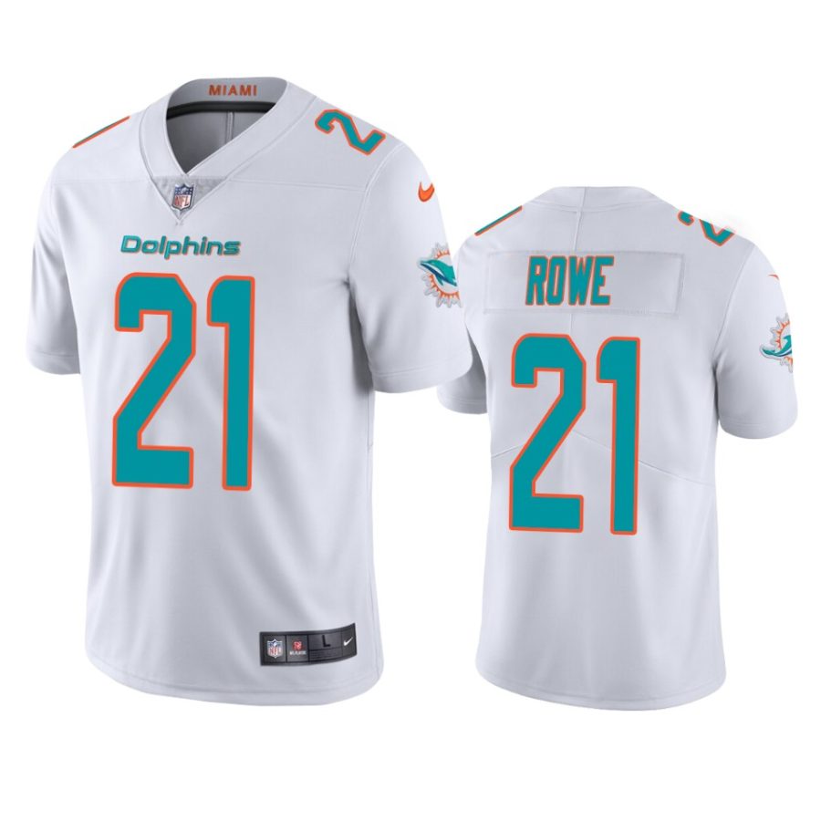 mens eric rowe dolphins white vapor jersey