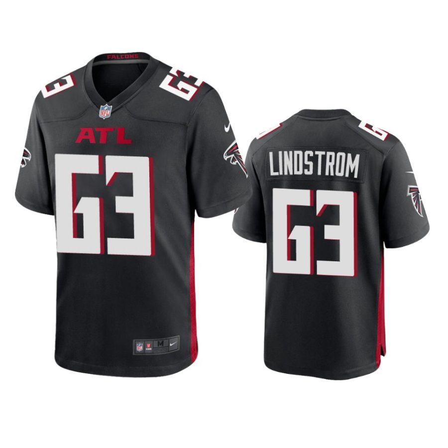 mens falcons chris lindstrom black 2020 game jersey