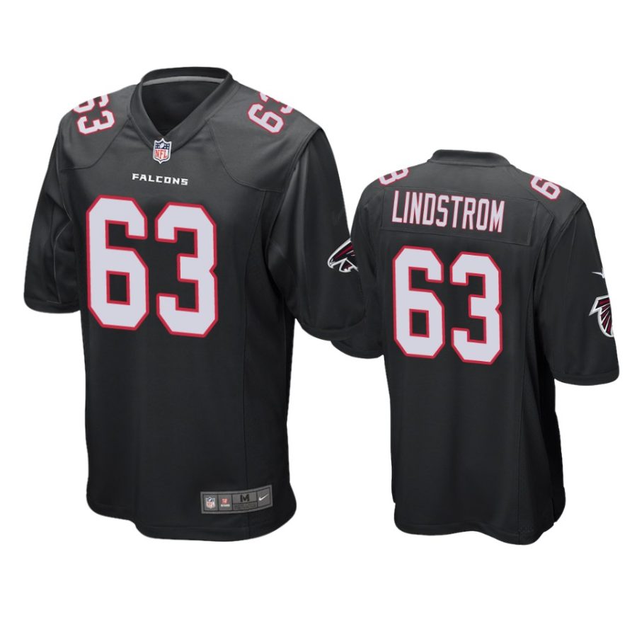 mens falcons chris lindstrom black alternate game jersey