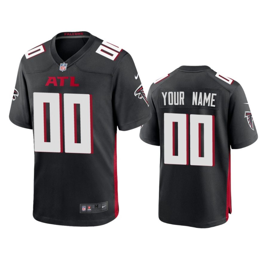 mens falcons custom black 2020 game jersey