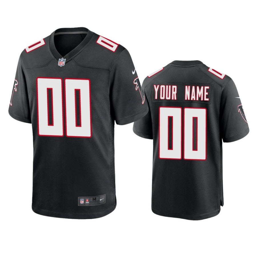 mens falcons custom black 2020 throwback game jersey