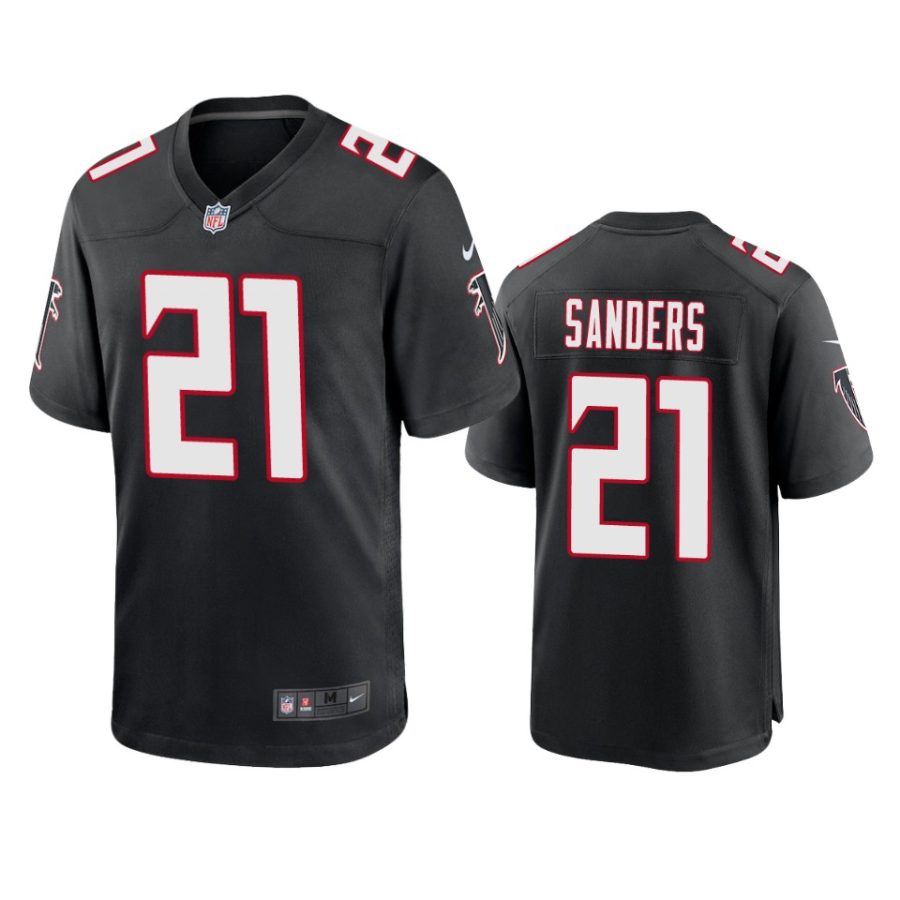 mens falcons deion sanders black 2020 throwback game jersey