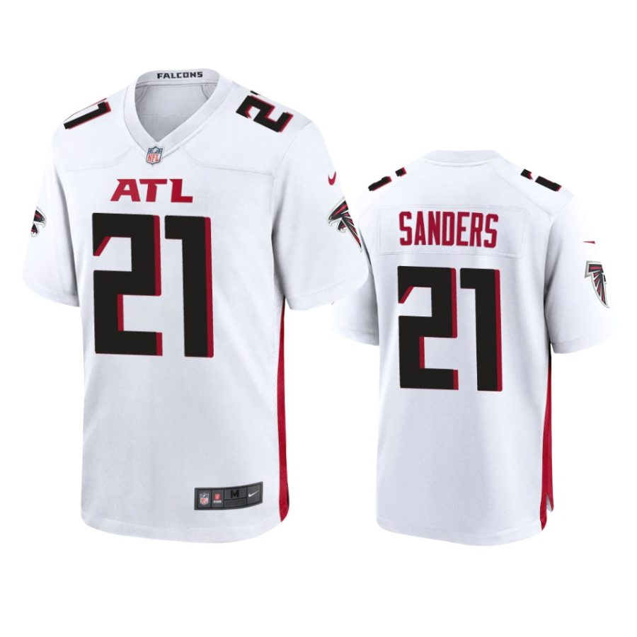 mens falcons deion sanders white 2020 game jersey