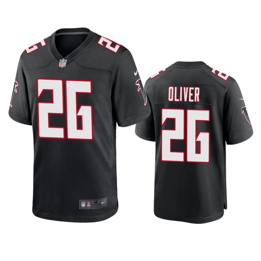 mens falcons isaiah oliver black 2020 throwback game jersey