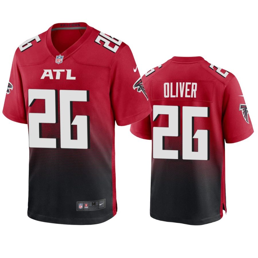 mens falcons isaiah oliver red 2020 game jersey
