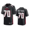 mens falcons jake matthews black 2020 game jersey