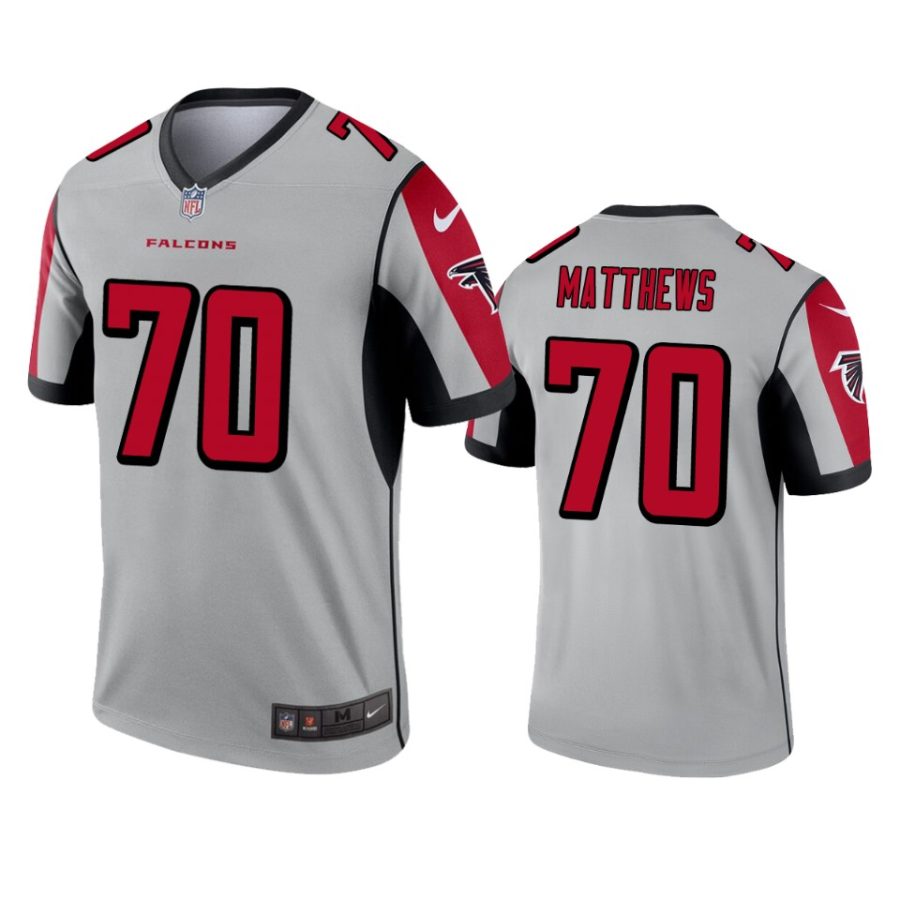 mens falcons jake matthews silver inverted legend jersey