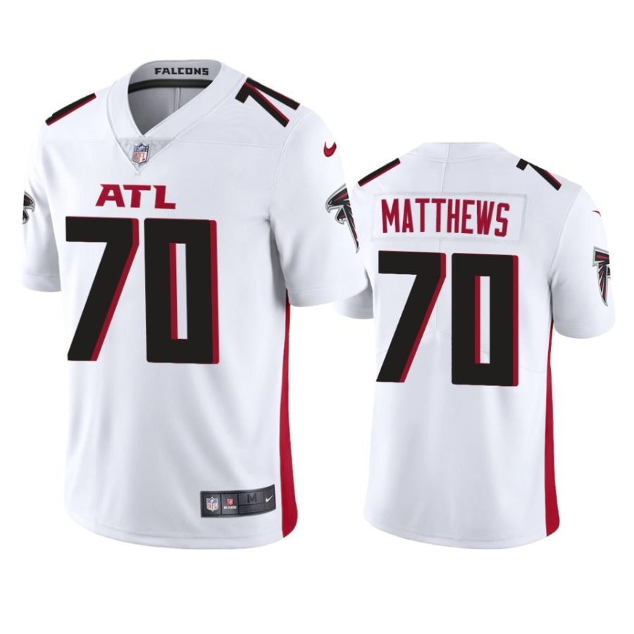 mens falcons jake matthews white 2020 vapor limited jersey