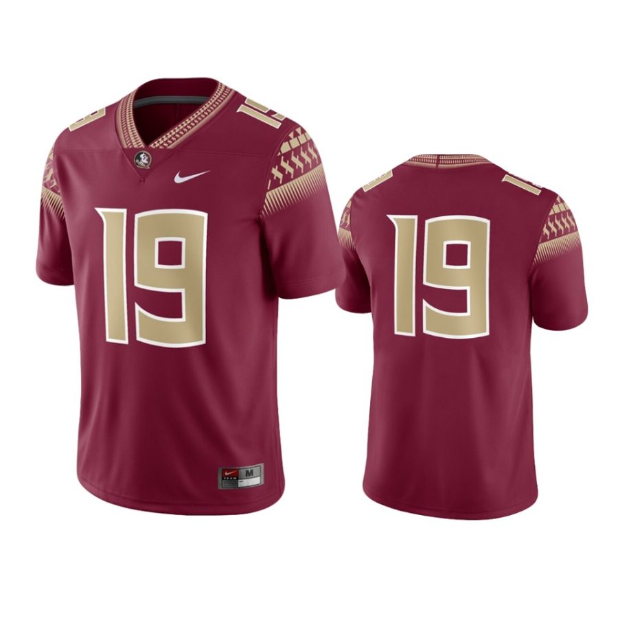 mens florida state seminoles 19 nike garnet game jersey