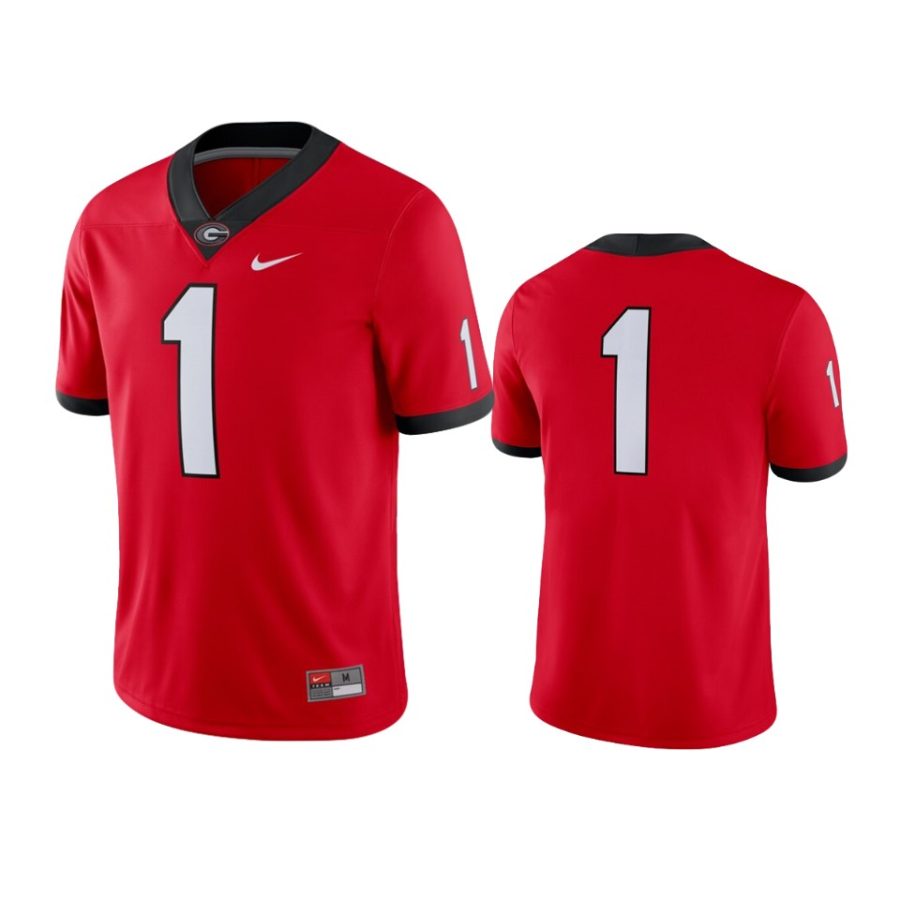 mens georgia bulldogs 1 nike red game jersey