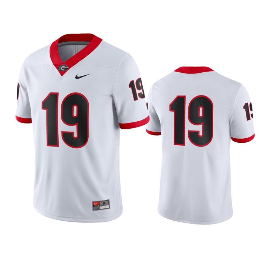 mens georgia bulldogs 19 nike white game jersey