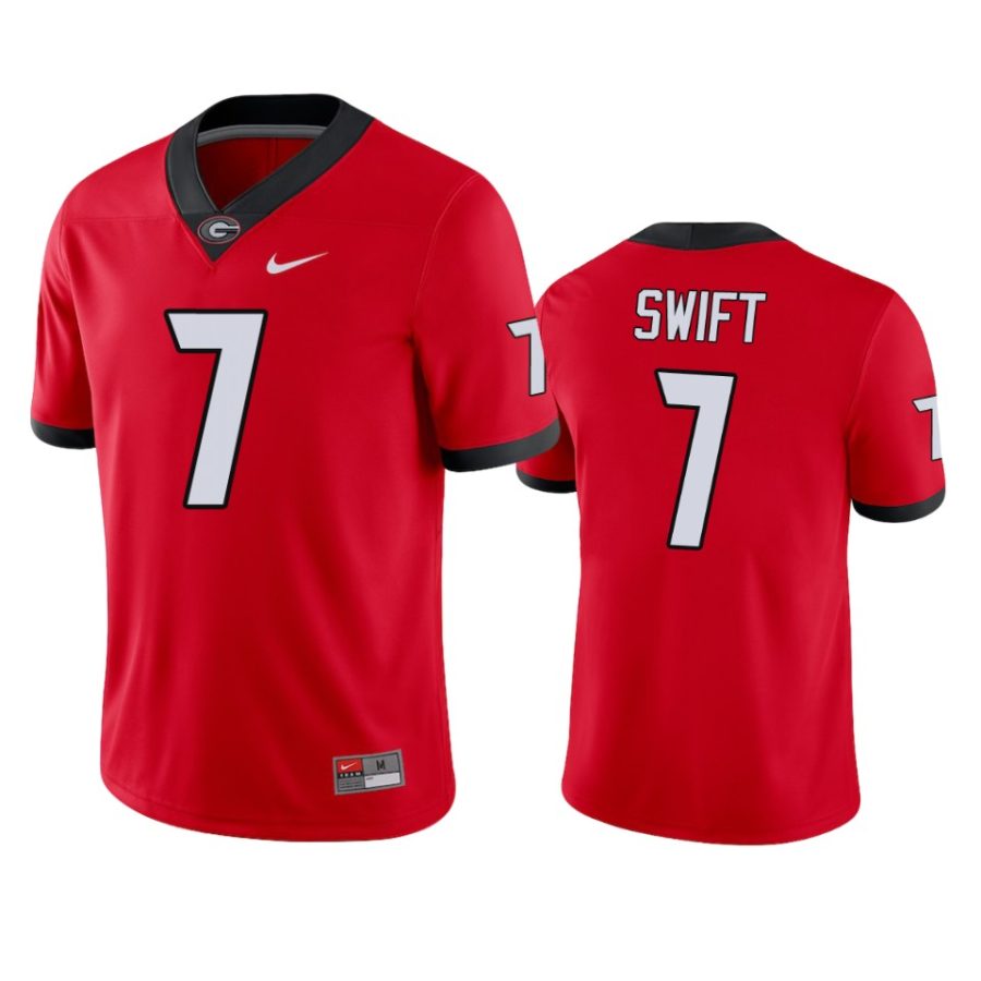 mens georgia bulldogs dandre swift red jersey