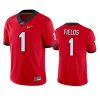 mens georgia bulldogs justin fields red jersey