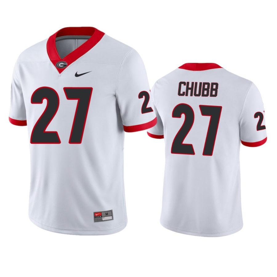 mens georgia bulldogs nick chubb white jersey