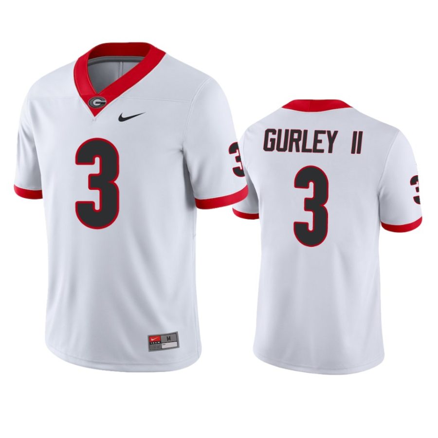 mens georgia bulldogs todd gurley ii white jersey