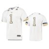 mens georgia tech yellow jackets 1 adidas white premier jersey