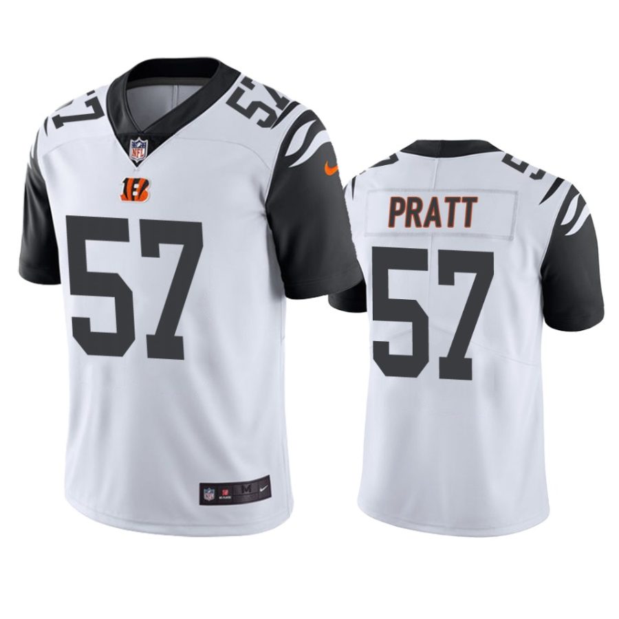 mens germaine pratt bengals white color rush limited jersey