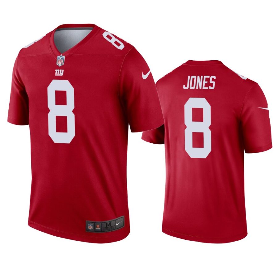 mens giants daniel jones red inverted legend jersey