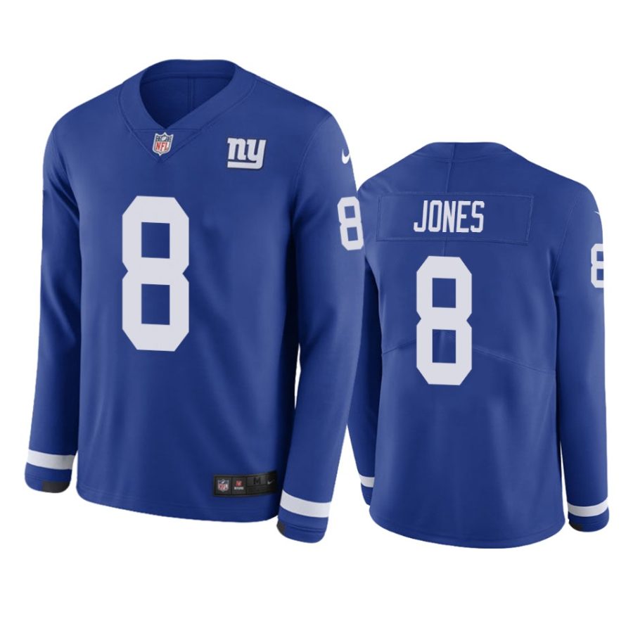 mens giants daniel jones royal therma long sleeve jersey