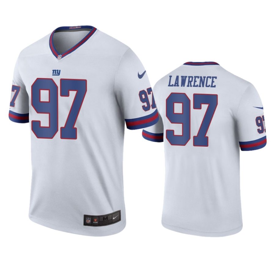 mens giants dexter lawrence white color rush legend jersey