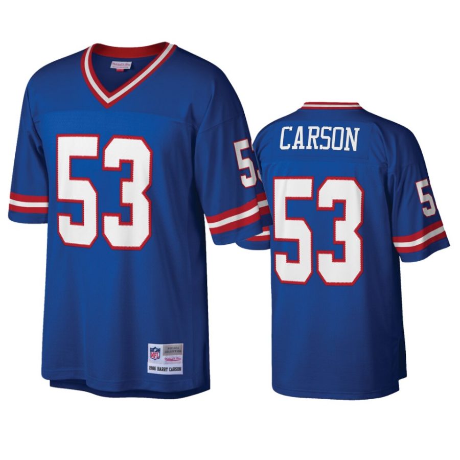 mens giants harry carson royal legacy replica jersey