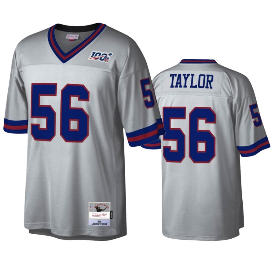 mens giants lawrence taylor platinum legacy nfl 100 jersey