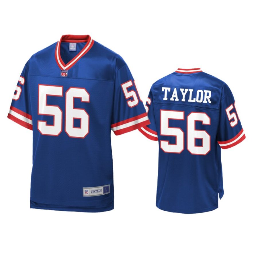 mens giants lawrence taylor royal replica retired player jersey