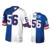 mens giants lawrence taylor royal white retired player split jersey