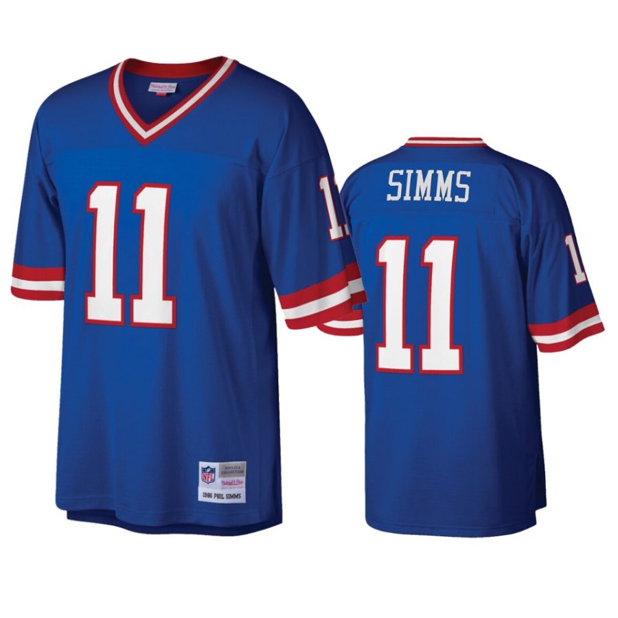 mens giants phil simms royal legacy replica jersey