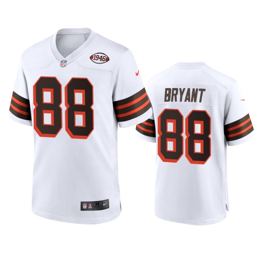 mens harrison bryant browns white alternate game 1946 collection jersey