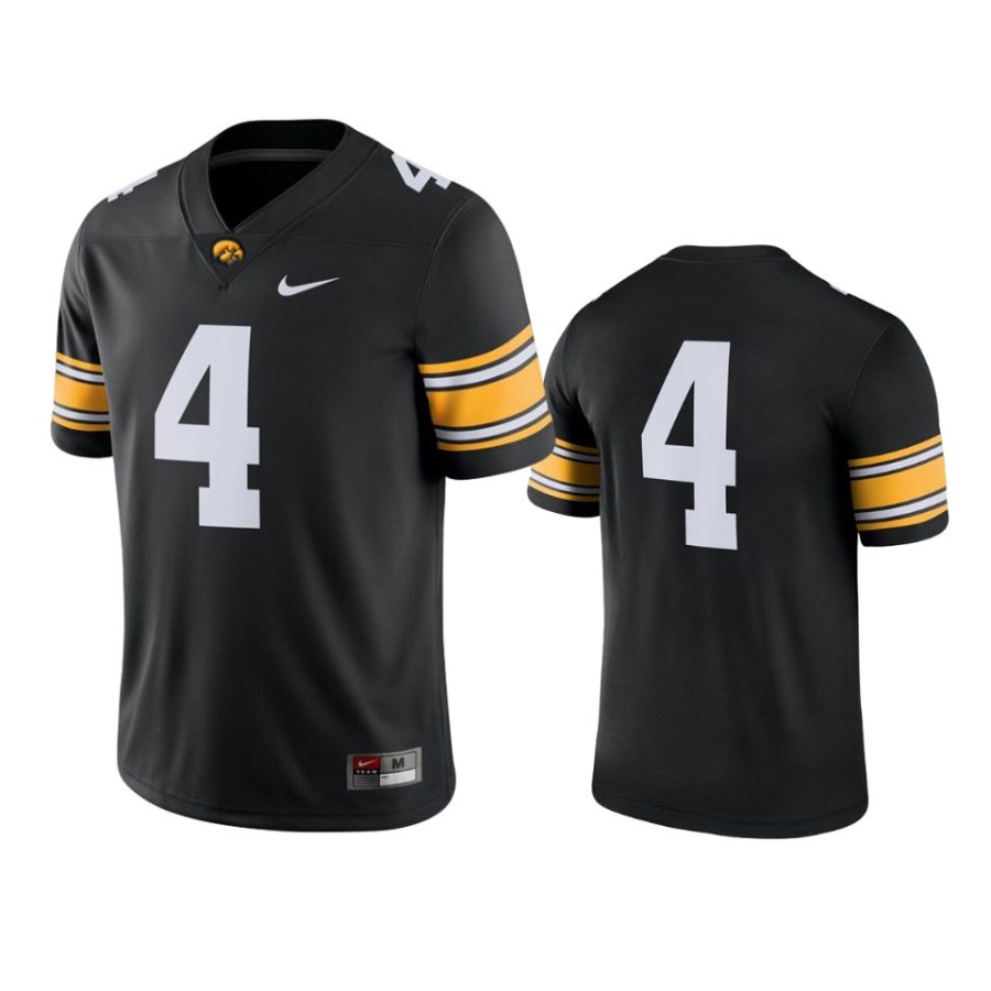 mens iowa hawkeyes 4 black game jersey