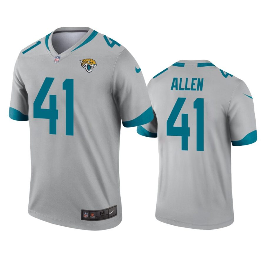 mens jaguars josh allen silver inverted legend jersey